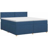  Boxspring krevet s madracem Plava 200 x 200 cm Tkanina | shoptok.hr
