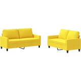 2-dijelni set sofa s jastucima svjetložuti od tkanine | shoptok.hr
