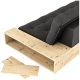 Karup Design Crna/antracitno siva sklopiva sofa od samta 244 cm Base – | shoptok.hr