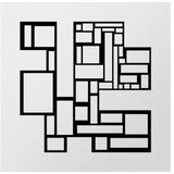 Wallity dekorativni metalni zidni dodatak squares metal deco | Eponuda.com