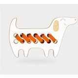 Milin Small Wooden Lacing Toy Daschund aktivna igračka 8 cm x 13 cm x 0,7 cm 1 kom | shoptok.hr