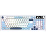 INF Tri-barvna žična tipkovnica z RGB in odstranljivim Type-C kablom White + Blue, (5000310584) Cene