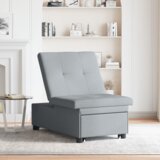 vidaXL 3-u-1 Kauč na razvlačenje - Svjetlosiva tkanina | shoptok.hr