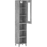  Visoka komoda siva betona 34,5x34x180 cm od konstruiranog drva | shoptok.hr