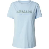 Armani Exchange Majica plava / svijetloplava / maslinasta
