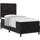 vidaXL Box Spring Postelja z Mattresom Črna 90x200 cm Žamet, (22052893) Cene