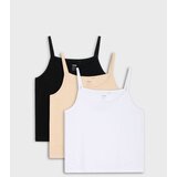 Sinsay Pamučne potkošulje na naramenice 3 pack | shoptok.hr