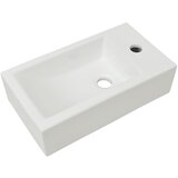 Maison Chic Pravokotni Umivalnik - Kopalna umivalnik - Lavabo keramika bele barve 46x25,5x12 cm, (21684568) Cene