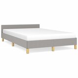vidaXL Okvir za krevet s uzglavljem svjetlosivi 120x190 cm od tkanine Cijene