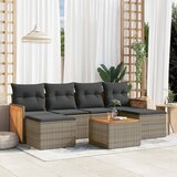 vidaXL 7-dijelni set vrtnih sofa sivi od poliratana | shoptok.hr