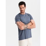 Ombre Men's classic cotton BASIC T-shirt - dark blue Cijene