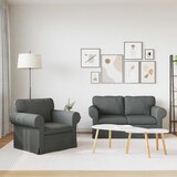  Set sofe 2 pcs Tamno siva 155 x 82 x 80 cm tkanina | shoptok.hr