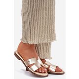 EVENTO Women's Flat Sandals Made Of Eco Leather Golden Firvania | shoptok.hr