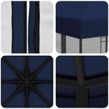  Vrtna sjenica sa stranicama 3 x 3 m Plava Poliester i čelik - Plava s 4 bočna zida | shoptok.hr