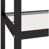  Polica prozirna i crna 100 x 36 x 90 cm od kaljenog stakla | shoptok.hr