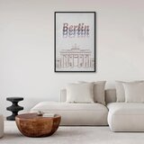  Slika - Berlin in Watercolours (1 Part) Vertical 60x90 U crnom drvenom okviru | shoptok.hr