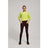 Marisse Waxed Skinny Trousers In Maroon Cene