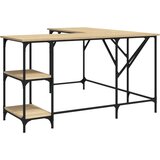 Maison Chic Pisalna miza - pisarniška miza - Računalniška miza sonoma hrast 139x139x75 cm inženirski les, (21785617) | Shoptok.si