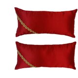 Activa Decor Ukrasni jastuk sa skidivom navlakom 25x50 jednobojna sa zlatnom trakom | shoptok.hr