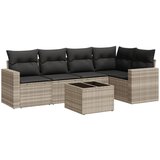Maison Chic Seti vrtnega pohištva - Vrtna garnitura - Vrtni pohištvo set 6-delna z blazinami siv poli ratan, (21803455) | Shoptok.si