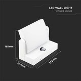  LED spoljašnje zidno svetlo sa senzorom LED/17W/230V 3000K IP65 belo | Eponuda.com