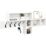 vidaXL Vješalica za kapute na zidu s policom Bijela 100 x 12 x 43.5 cm | shoptok.hr
