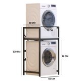Hanah home C7 - white, black whiteblack washing machine cabinet | ePonuda.com