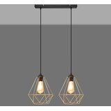  Luster na sajli KARO 2xE27/15W/230V zlatna/crna | Eponuda.com