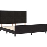 Črno Velur Posteljno Okvir 180x200 cm, (22049189) | Shoptok.si