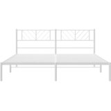  Metalni okvir za krevet s uzglavljem bijeli 183x213 cm | shoptok.hr