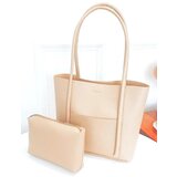 Dewberry 97735 Classic Womens Shoulder Bag with Wallet-KREM Cene