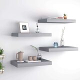 Plutajuće zidne police 4 kom sive 40 x 23 x 3 8 cm MDF | shoptok.hr