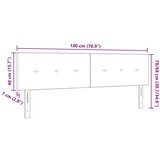  LED vzglavnik z gumbi, črn, 90 cm, žamet, (22052831) | Shoptok.si