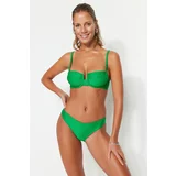 Trendyol Bikini Top - Green - Textured