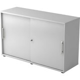 eurokraft pro Omara z drsnimi vrati, višina 748 mm, 1 polica, svetlo siva | Shoptok.si