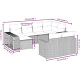 vidaXL 10-dijelni set vrtnih sofa od poliratana s jastucima smeđi | shoptok.hr