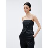 Koton Satin Strapless Evening Dress Blouse Button Detailed | Shoptok.si