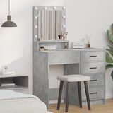 vidaXL beton siva les z betonskim učinkom 50 x 41 x 135 cm toaletna miza Cene