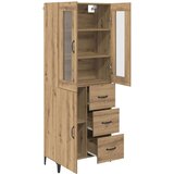 vidaXL Visok predalnik Umetni hrast 69,5 x 34 x 180 cm Konstruiran les | Shoptok.si