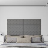  Zidne ploče od umjetne kože 12 kom sivi 90 x 30 cm 3,24 m² | shoptok.hr