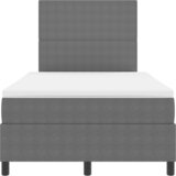 Box Spring Krevet s Madracem i LED Svjetlom Svijetlo Siva 120x200 cm Tkanina od žakarda | shoptok.hr
