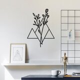 Wallity Zidna dekoracija Flower - M, 50 x 35 cm, Crna | ePonuda.com