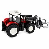 Rc Red Remote Controlled Agricultural Tractor with Bale Gripper 1:24 | shoptok.hr