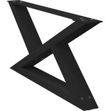  Noge za klub stolić 2 kom Crne 70 x (30-31,3) cm Čelične | shoptok.hr