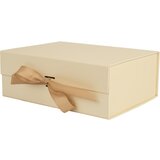  Škatla darilna 29x22x10cm s pentljo bež PROMOCIJA Cene