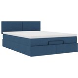  Otomanski okvir kreveta s madracem plavi 140x200cm od tkanine | shoptok.hr