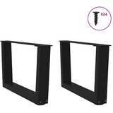  Noge za klub stolić V-oblika 2 kom Crne 50 x (30-31,3) cm Čelik | shoptok.hr