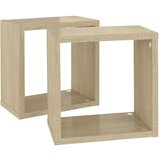 vidaXL kockaste zidne police 2 kom boja hrasta sonome 26 x 15 x 26 cm - sonoma hrast 26 x 15 x 26 cm 2 1 | shoptok.hr