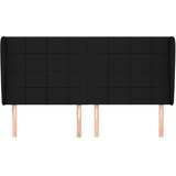  Uzglavlje s ušima crno 203x23x118/128 cm od tkanine | shoptok.hr
