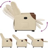  Naslonjač na podizanje od tkanine krem | shoptok.hr